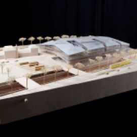 Model of the new train station of Delft